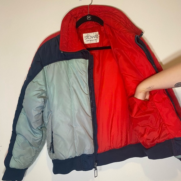 VTG 70s Stowe Light Blue Puffer Jacket - Picture 9 of 16